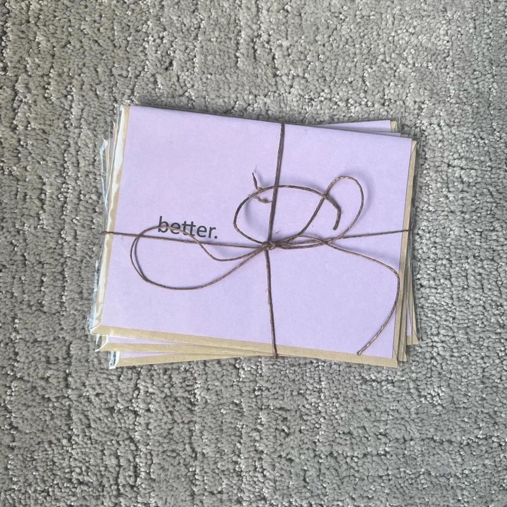 Set of 3 - Handmade Simply Stated Card Set - Love Series, Better Together